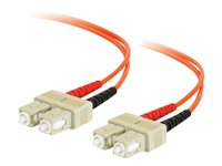 C2G Low-Smoke Zero-Halogen - Patchkabel - SC multimodus (han) til SC multimodus (han) - 2 m. - fiberoptik - 50 / 125 my - orange 85304