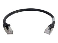 C2G Cat6a Booted Shielded (STP) Network Patch Cable - Patchkabel - RJ-45 (han) til RJ-45 (han) - 10 m - STP - CAT 6a - formet, knastfri, strenget - sort 89932