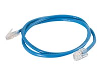 C2G Cat5e Non-Booted Unshielded (UTP) Network Patch Cable - Patchkabel - RJ-45 (han) til RJ-45 (han) - 1 m - UTP - CAT 5e - strenget, uniboot - blå 83021