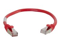 C2G Cat5e Booted Shielded (STP) Network Patch Cable - Patchkabel - RJ-45 (han) til RJ-45 (han) - 7 m - STP - CAT 5e - formet - rød 83795