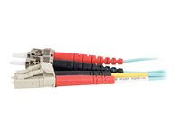 C2G LC-ST 10Gb 50/125 OM3 Duplex Multimode PVC Fiber Optic Cable (LSZH) - Netværkskabel - ST multimodus (han) til LC multimodus (han) - 20 m. - fiberoptik - duplex - 50 / 125 my - OM3 - halogenfri - akvamarin 85547