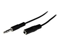 StarTech.com 2m Slim 3.5mm Stereo Extension Audio Cable - Male / Female - Headphone Audio Extension Cable Cord - 2x Mini Jack 3.5mm - 2 m (MU2MMFS) - Forlængerkabel til audio - mini-phone stereo 3.5 mm hun til mini-phone stereo 3.5 mm han - 2 m - sort MU2MMFS