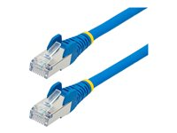 StarTech.com 1m CAT6a Ethernet Cable - Blue - Low Smoke Zero Halogen (LSZH) - 10GbE 500MHz 100W PoE++ Snagless RJ-45 w/Strain Reliefs S/FTP Network Patch Cord - Patchkabel - RJ-45 (han) til RJ-45 (han) - 1 m - S/FTP - CAT 6a - knastfri, strenget, formet, halogenfri - blå NLBL-1M-CAT6A-PATCH