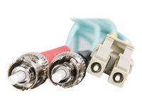 C2G LC-ST 10Gb 50/125 OM3 Duplex Multimode PVC Fiber Optic Cable (LSZH) - Netværkskabel - ST multimodus (han) til LC multimodus (han) - 5 m. - fiberoptik - duplex - 50 / 125 my - OM3 - halogenfri - akvamarin 85543