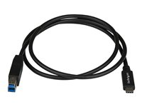 StarTech.com USB C to USB B Printer Cable - 1m / 3 ft - Superspeed - USB 3.1 - 10Gbps - USB C Printer Cable - USB Type C to Type B (USB31CB1M) - USB-kabel - USB-C (han) til USB Type B (han) - USB 3.1 - 1 m - sort - for P/N: PEXUSB311AC3, PEXUSB312C3, SV231DHU34K6, SV231HU34K6, SV231QDPU34K, SV431HU34K6 USB31CB1M
