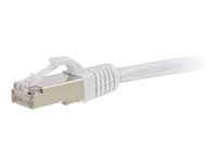 C2G Cat5e Booted Shielded (STP) Network Patch Cable - Patchkabel - RJ-45 (han) til RJ-45 (han) - 30 m - STP - CAT 5e - formet - hvid 83889