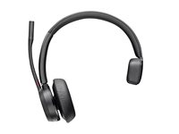Poly Voyager 4310 - Voyager 4300 UC series - headset - på øret - Bluetooth - trådløs, kablet - USB-C - sort - Certified for Microsoft Teams, Zoom Certified 77Y96AA