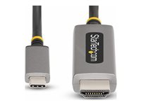 StarTech.com 10ft (3m) USB-C to HDMI Adapter Cable, 8K 60Hz, 4K 144Hz, HDR10, USB Type-C to HDMI 2.1 Video Converter Cable, USB-C DP Alt Mode/USB4/Thunderbolt 3/4 Compatible - USB-C Laptop to HDMI Monitor (136B-USBC-HDMI213M) - Adapterkabel - 24 pin USB-C han til HDMI han - 3 m - space grey - 8K60 Hz support, 4K144 Hz support, aktiv 136B-USBC-HDMI213M