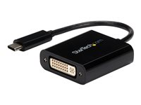 StarTech.com USB C to DVI Adapter - Black - 1920x1200 - USB Type C Video Converter for Your DVI D Display / Monitor / Projector (CDP2DVI) - Video / USB adapter - 24 pin USB-C (han) til DVI-I (hun) - Thunderbolt 3 - 1920 x 1200 (WUXGA) support - sort - for P/N: BNDTB10GI, BNDTB210GSFP, BNDTB410GSFP, BNDTB4M2E1, BNDTBUSB3142, TB4CDOCK CDP2DVI