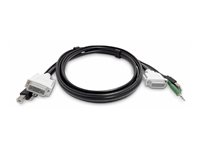 StarTech.com - Kabel til tastatur / video / mus (KVM) - TAA-kompatibel - USB Type A, DVI, 3,5 mm audiostik (han) til USB Type B, DVI, 3,5 mm audiostik (han) - 1.8 m SKDVMMKVM06-TAA