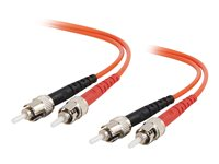 C2G Low-Smoke Zero-Halogen - Patchkabel - ST multimodus (han) til ST multimodus (han) - 1 m. - fiberoptik - 62,5 / 125 my - orange 85207