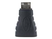 StarTech.com Mini HDMI to HDMI Adapter, 4K High Speed HDMI Adapter, 4K 30Hz Ultra HD High Speed HDMI Adapter, HDMI 1.4, Gold Plated Connectors, UHD Mini HDMI Adapter 4K, Black - Mini HDMI to HDMI Converter - HDMI adapter - HDMI hun til 19 pin mini HDMI Type C han - sort HDACFM