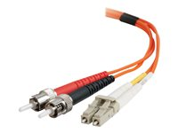 C2G Low-Smoke Zero-Halogen - Patchkabel - LC multimodus (han) til ST multimodus (han) - 2 m. - fiberoptik - 62,5 / 125 my - orange 85272