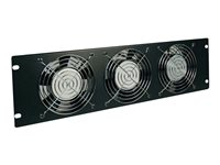 Eaton Tripp Lite Series Rack Enclosure Server Cabinet Fan Panel Airflow Management 230V 3URM - Bakke til blæser i rack - AC 230 V - sort - 3U SRXFAN3U