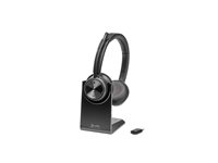 Poly Savi 7320 - Savi 7300 series - headset - på øret - DECT - trådløs - USB-A via DECT adapter - sort - UC-certificeret 8L545AA#ABB