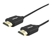 StarTech.com StarTech.com Premium Certified High Speed HDMI 2.0 Cable with Ethernet - 1.5ft 0.5m - HDR 4K 60Hz - 20 inch Short HDMI Male to Male Cord (HDMM50CMP) - HDMI-kabel med Ethernet - HDMI han til HDMI han - 50 cm - sort - for P/N: KITBXDOCKPEU, KITBXDOCKPNA, KITBXDOCKPUK, KITBZDOCK, USBC-HDMI-CDP2HD4K60 HDMM50CMP