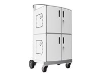Compulocks CartiPad Duo Tablet / Laptop Charging Rolling Cart 32 Devices EU Power Plug - Vogn med hjul (kun opladning) - for 32 tablets - svejset stål - skærmstørrelse: 13" DUO-EU
