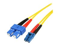StarTech.com 4m Fiber Optic Cable - Single-Mode Duplex 9/125 - LSZH - LC/SC - OS1 - LC to SC Fiber Patch Cable (SMFIBLCSC4) - Patchkabel - SC enkelttilstand (han) til LC enkelttilstand (han) - 4 m. - fiberoptik - duplex - 9 / 125 micron - OS1 - formet - gul SMFIBLCSC4
