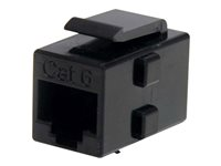 StarTech.com Cat 6 RJ45 Keystone Jack Network Coupler - F/F (C6KEYCOUPLER) - Netværkskobling - RJ-45 (hun) til RJ-45 (hun) - CAT 6 - sort C6KEYCOUPLER