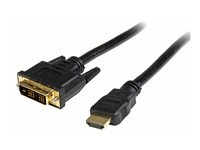 StarTech.com 0.5m HDMI to DVID Cable M/M - Adapterkabel - DVI-D han til HDMI han - 50 cm - dobbelt afskærmet - sort HDDVIMM50CM