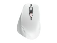 CHERRY STREAM MOUSE COMFORT - Mus - ergonomisk - højrehåndet - optisk - 6 knapper - trådløs - 2.4 GHz - trådløs modtager (USB) - hvid/grå JW-8550-0