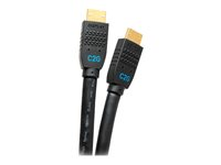 C2G 15ft Ultra Flexible 4K Active HDMI Cable Gripping 4K 60Hz - In-Wall M/M - HDMI-kabel med Ethernet - HDMI han til HDMI han - 4.5 m - sort - aktiv, 4K60 Hz support C2G10380