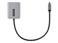 StarTech.com USB-C to Dual HDMI MST HUB, Dual HDMI 4K 60Hz, USB Type C Multi Monitor Adapter for Laptop w/ 1ft (30cm) cable, DP 1.4 Multi-Stream Transport Hub, USB Type C to 2x HDMI Ports - USB-C to HDMI Splitter (MST14CD122HD) - Videoadapter - 24 pin USB-C han til HDMI hun - grå MST14CD122HD