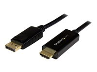 StarTech.com 3 ft (1 m) DisplayPort to HDMI Adapter Cable - 4K DisplayPort to HDMI Converter Cable - Computer Monitor Cable (DP2HDMM1MB) - Adapterkabel - DisplayPort han til HDMI han - 1 m - sort - 4K support - for P/N: TB3DK2DPPD, TB3DK2DPPDUE, TB3DK2DPW, TB3DK2DPWUE, TB3DKDPMAW, TB3DKDPMAWUE DP2HDMM1MB