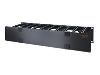 APC Horizontal Cable Manager Single-Sided with Cover - Administrationspanel til stativkabler med dække - sort - 2U - TAA-kompatibel - for P/N: SMTL1000RMI2UC, SMX1000C, SMX1500RM2UC, SMX1500RM2UCNC, SMX750C, SMX750CNC AR8606