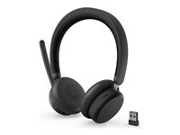 Lenovo 6550 - Headset - på øret - Bluetooth - trådløs - aktiv støjfjerning - sort - Certified for Microsoft Teams 4XD1S19778