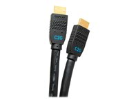 C2G 12ft Ultra Flexible 4K Active HDMI Cable Gripping 4K 60Hz - In-Wall M/M - HDMI-kabel med Ethernet - HDMI han til HDMI han - 3.7 m - sort - aktiv, 4K60 Hz support C2G10379