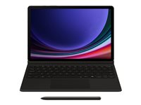 Samsung EF-DX725 - Tastatur og folio-kasse (bogomslag) - AI bog - med touchpad - trådløs - POGO pin, Bluetooth - sort tastatur, sort etui - for Galaxy Tab S9, Tab S9 FE EF-DX725BBEGSE