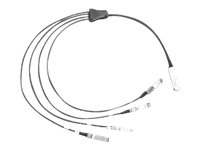 Cisco Direct-Attach Breakout Cable - Netværkskabel - QSFP+ (han) til SFP+ (han) - 5 m - SFF-8431/SFF-8436/SFF-8461 - passivt - grå - for P/N: N9K-C93180YC-FX3, N9K-C9336C-FX2-E, NC55-MPA-4H-HX-S=, NC57-24X400G-BA=, UCS-FI-64108 QSFP-4SFP10G-CU5M=