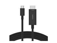 Belkin Connect - Adapterkabel - USB-C han til HDMI han - 2 m - sort - passivt, 8K60 Hz support, DP Alt-tilstand support AVC012BT2MBK