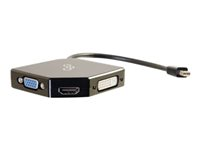 C2G Mini DisplayPort to HDMI, VGA, or DVI Adapter Converter - Video transformer - DVI, HDMI, VGA - DVI, HDMI, VGA - sort 80929