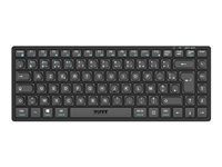 PORT Connect - Tastatur - mini - trådløs - 2.4 GHz, Bluetooth 5.0 - AZERTY - fransk 911001FR