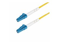 StarTech.com 3m (9.8ft) LC to LC (UPC) OS2 Single Mode Simplex Fiber Optic Cable, 9/125µm, Laser Optimized, 40G/100G, Bend Insensitive, Low Insertion Loss - LSZH Fiber Patch Cord (SPSMLCLC-OS2-3M) - Patchkabel - LC/UPC enkelttilstand (han) til LC/UPC enkelttilstand (han) - 3 m. - 2 mm - fiberoptik - simplex - 9 / 125 micron - OS1/OS2 - halogenfri, passiv, tovejs - gul SPSMLCLC-OS2-3M
