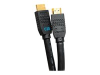 C2G 15ft Ultra Flexible 4K Active HDMI Cable Gripping 4K 60Hz - In-Wall M/M - HDMI-kabel med Ethernet - HDMI han til HDMI han - 4.5 m - sort - aktiv, 4K60 Hz support C2G10380