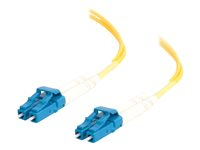 C2G LC-LC 9/125 OS1 Duplex Singlemode PVC Fiber Optic Cable (LSZH) - Patchkabel - LC enkelttilstand (han) til LC enkelttilstand (han) - 3 m. - fiberoptik - duplex - 9 / 125 micron - OS1 - halogenfri - gul 85606