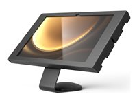 Compulocks Galaxy Tab S9+/S9FE+ 12.4" Apex Enclosure Core Stand Black - Stativ - for tablet - låsbar - metalramme - sort - skærmstørrelse: 12.4" - for Samsung Galaxy Tab S9 FE+ 111B124GAPXB
