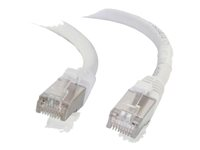 C2G Cat6a Booted Shielded (STP) Network Patch Cable - Patchkabel - RJ-45 (han) til RJ-45 (han) - 2 m - STP - CAT 6a - formet, knastfri, strenget - hvid 89937