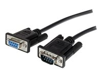 StarTech.com 1m Black Straight Through DB9 RS232 Serial Cable - M/F (MXT1001MBK) - Serielforlængerkabel - DB-9 (han) til DB-9 (hun) - 1 m - sort - for P/N: 1P3FPC-USB-SERIAL, ICUSB2321F, ICUSB2324, ICUSB2324I, ICUSB232IS, ICUSB232V2 MXT1001MBK