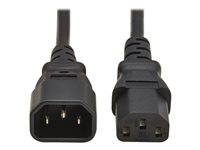 Eaton Tripp Lite Series PDU Power Cord, C13 to C14 - 10A, 250V, H05VV-F, 2 m (6.6 ft.), Black - Strømkabel - power IEC 60320 C13 til IEC 60320 C14 - AC 250 V - 10 A - 2 m - sort - Europa - for P/N: B020-U16-19-IPF, B020-U16-19-IPG, B020-U16-19-KF, B020-U16-19-KG P004-02M-EU