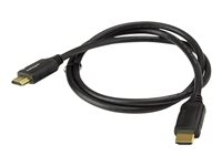 StarTech.com 3ft (1m) Premium Certified HDMI 2.0 Cable with Ethernet, High Speed Ultra HD 4K 60Hz HDMI Cable HDR10, HDMI Cord (Male/Male Connectors), For UHD Monitors, TVs, Displays - Durable HDMI Cable (HDMM1MP) - HDMI-kabel med Ethernet - HDMI han til HDMI han - 1 m - sort - for P/N: EXTEND-HDMI-4K40C6P1, KITBXAVHDPEU, KITBXAVHDPUK, KITBXDOCKPEU, KITBXDOCKPUK HDMM1MP