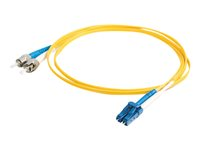 C2G LC-ST 9/125 OS1 Duplex Singlemode PVC Fiber Optic Cable (LSZH) - Patchkabel - ST enkelttilstand (han) til LC enkelttilstand (han) - 2 m. - fiberoptik - duplex - 9 / 125 micron - OS1 - halogenfri - gul 85596
