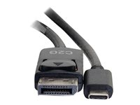 C2G 12ft USB C to DisplayPort Cable - 4K - Black - M/M - Ekstern videoadapter - USB-C - DisplayPort - sort 26904