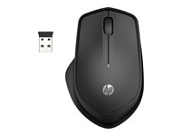 HP 285 Silent - Mus - ergonomisk - optisk - trådløs - 2.4 GHz - trådløs modtager (USB) 6G4E6AA#ABB