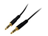 StarTech.com 3.5mm Audio Cable - 10 ft - Slim - M / M - AUX Cable - Male to Male Audio Cable - AUX Cord - Headphone Cable - Auxiliary Cable (MU10MMS) - Audiokabel - mini-phone stereo 3.5 mm han til mini-phone stereo 3.5 mm han - 3 m - sort - for P/N: KITBXAVHDPEU, KITBXAVHDPNA, KITBXAVHDPUK, KITBXDOCKPEU, KITBXDOCKPNA, KITBXDOCKPUK MU10MMS