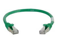 C2G Cat5e Booted Shielded (STP) Network Patch Cable - Patchkabel - RJ-45 (han) til RJ-45 (han) - 1 m - STP - CAT 5e - formet - grøn 83830