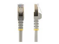 StarTech.com 7.5m CAT6A Ethernet Cable, 10 Gigabit Shielded Snagless RJ45 100W PoE Patch Cord, CAT 6A 10GbE STP Network Cable w/Strain Relief, Grey, Fluke Tested/UL Certified Wiring/TIA - Category 6A - 26AWG (6ASPAT750CMGR) - Patchkabel - RJ-45 (han) til RJ-45 (han) - 7.5 m - STP - CAT 6a - knastfri, formet - grå 6ASPAT750CMGR